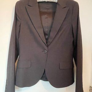 Theory Chocolate Brown Wool Short Blazer